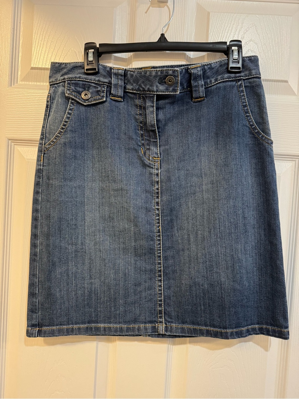 Ann Taylor Dark Blue Denim Mini Skirt